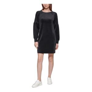 MNY MARC NEW YORK PERFORMANCE Womens Black Balloon Sleeve Shift Dress M